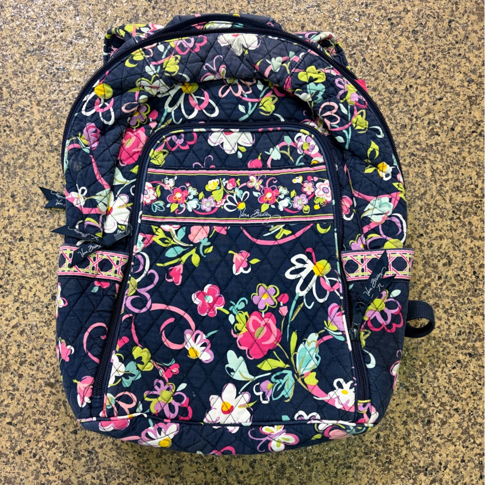 Vera Bradley Navy Floral Backpack